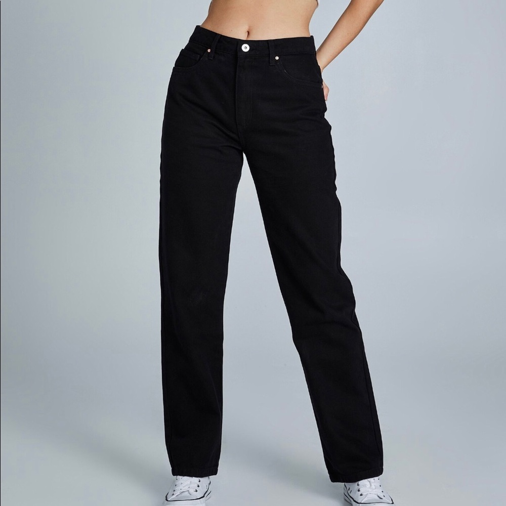 Cotton:On Long Straight Leg Jean Black Size 2
